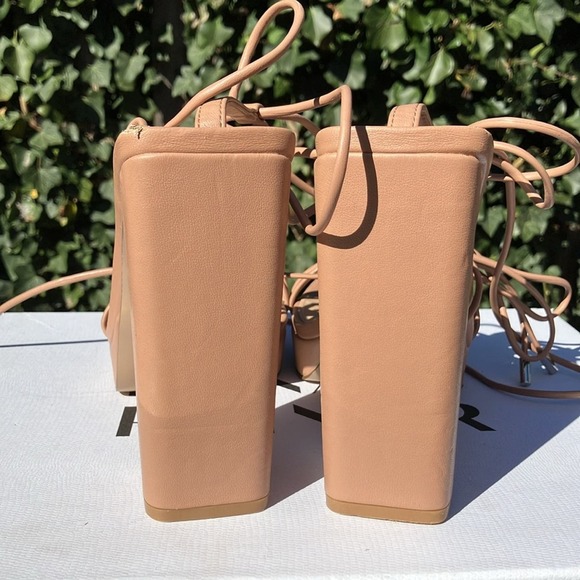 Steve Madden Nude Manzie Platform Ankle Tie Sandal Size 10 NWOT - Picture 9 of 10